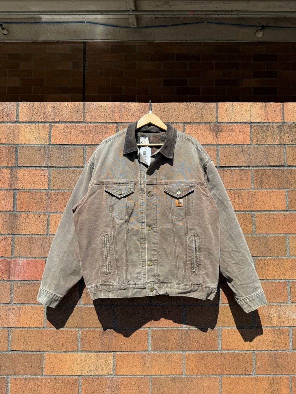 1998 Carhartt Faded Brown Chestnut Vintage Blanket Lined Jacket J10 CHT Detroit